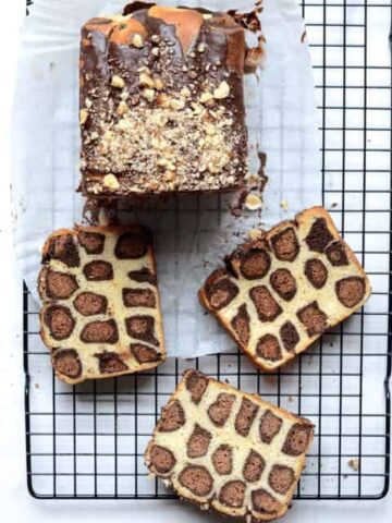 Leopard brioche cake recipe