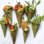 Savory kale waffle cones filled with vegetables - 22