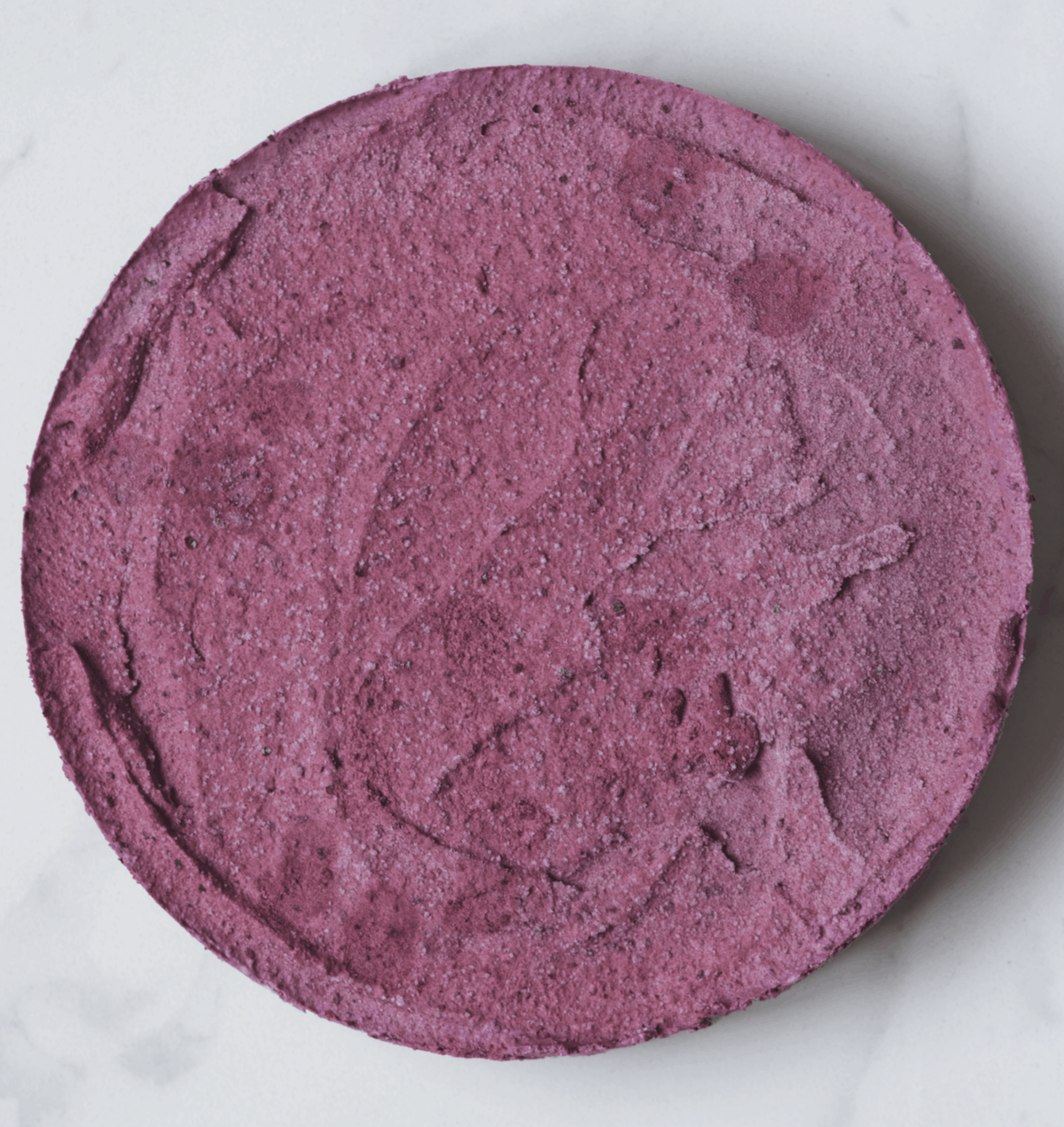Earl Grey and Blueberry No Bake Vegan Cheesecake with no decoration
