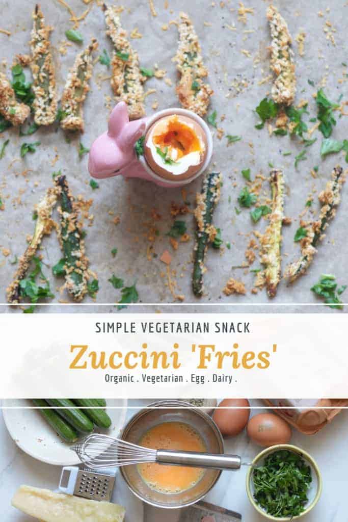 courgettie fries. zuccini fries with a dippy soft boiled egg. healthy vegetarian snack