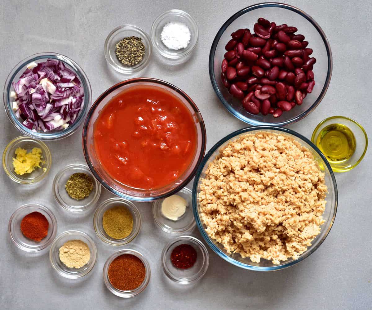 Ingredients for rainbow tacos 