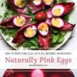 DIY natural pink coloured eggs