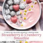 strawberry cranberry smoothie. healthy smoothie