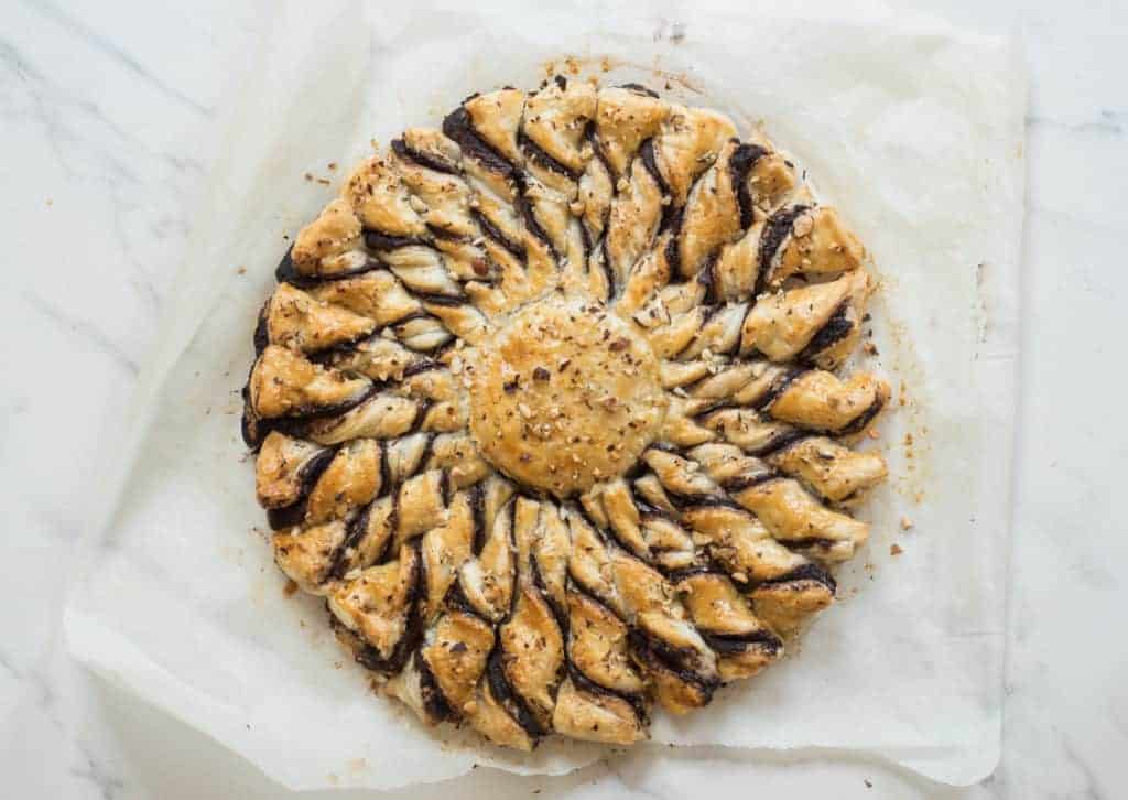 Chocolate pastry pie ' Tarte Soleil'