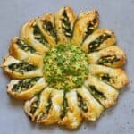 Spinach ricotta pie pastry tarte soleil with cheese