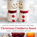 Christmas cranberry sauce with orange