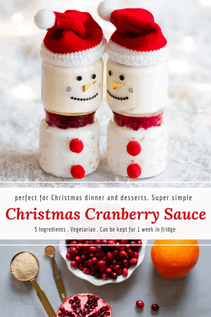 Christmas cranberry sauce with orange