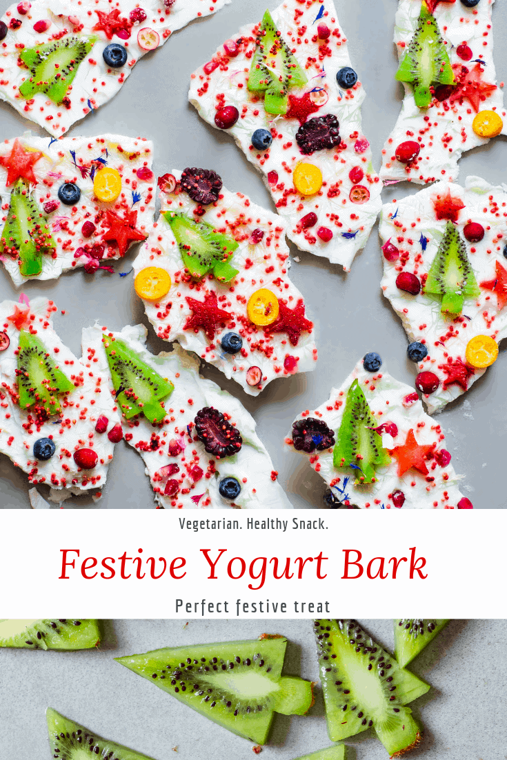 Delicious festive frozen yogurt bark recipes using homemade natural yogurt of vegan coconut yogurt. Delicious Christmas snacks for kids Delicious festive frozen yogurt bark recipes using homemade natural yogurt of vegan coconut yogurt. Delicious Christmas snacks for kids