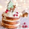 winter wonderland christmas fluffy pancakes recipe with cream and berries