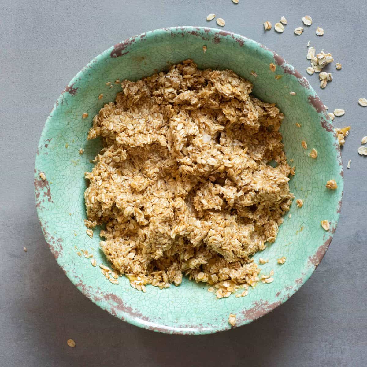 mixed granola ingredients 