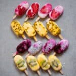 16 rainbow popsicles with different fruit - 18