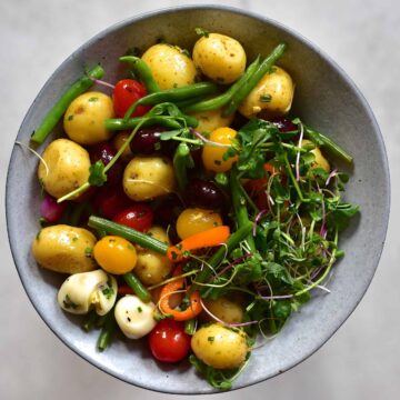healthy potato salad in a jar recipe. meal-prep