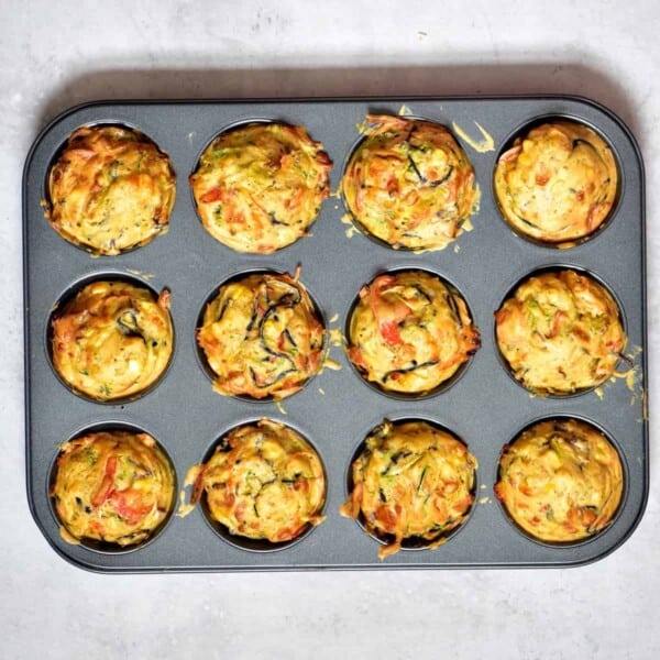 Rainbow Mixed Vegetable Savory Cupcakes - Alphafoodie