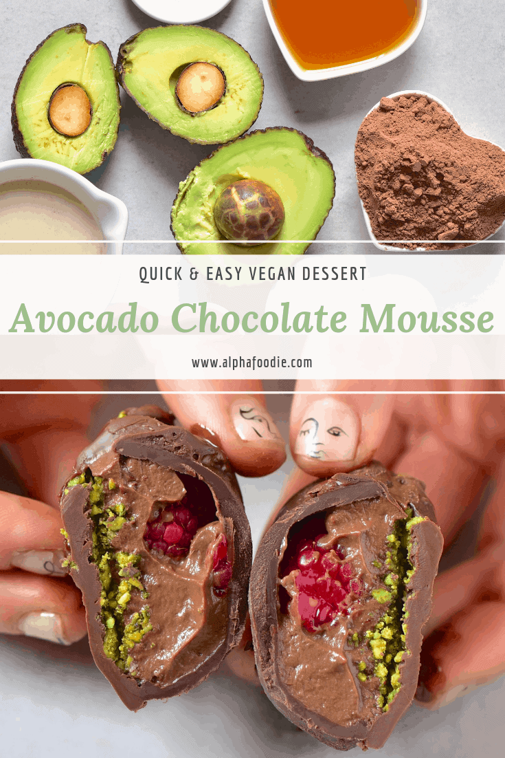 This Vegan Avocado Chocolate Mousse can be served in cups or as truffles with fresh fruit and nuts, and are a delicious vegan treat for a romantic date or simply to impress!
