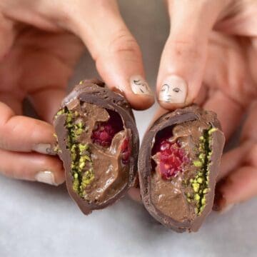 Avocado Chocolate Mousse with Raspberries and Pistachios