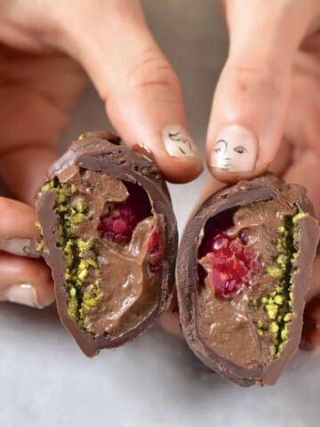 Avocado Chocolate Mousse with Raspberries and Pistachios