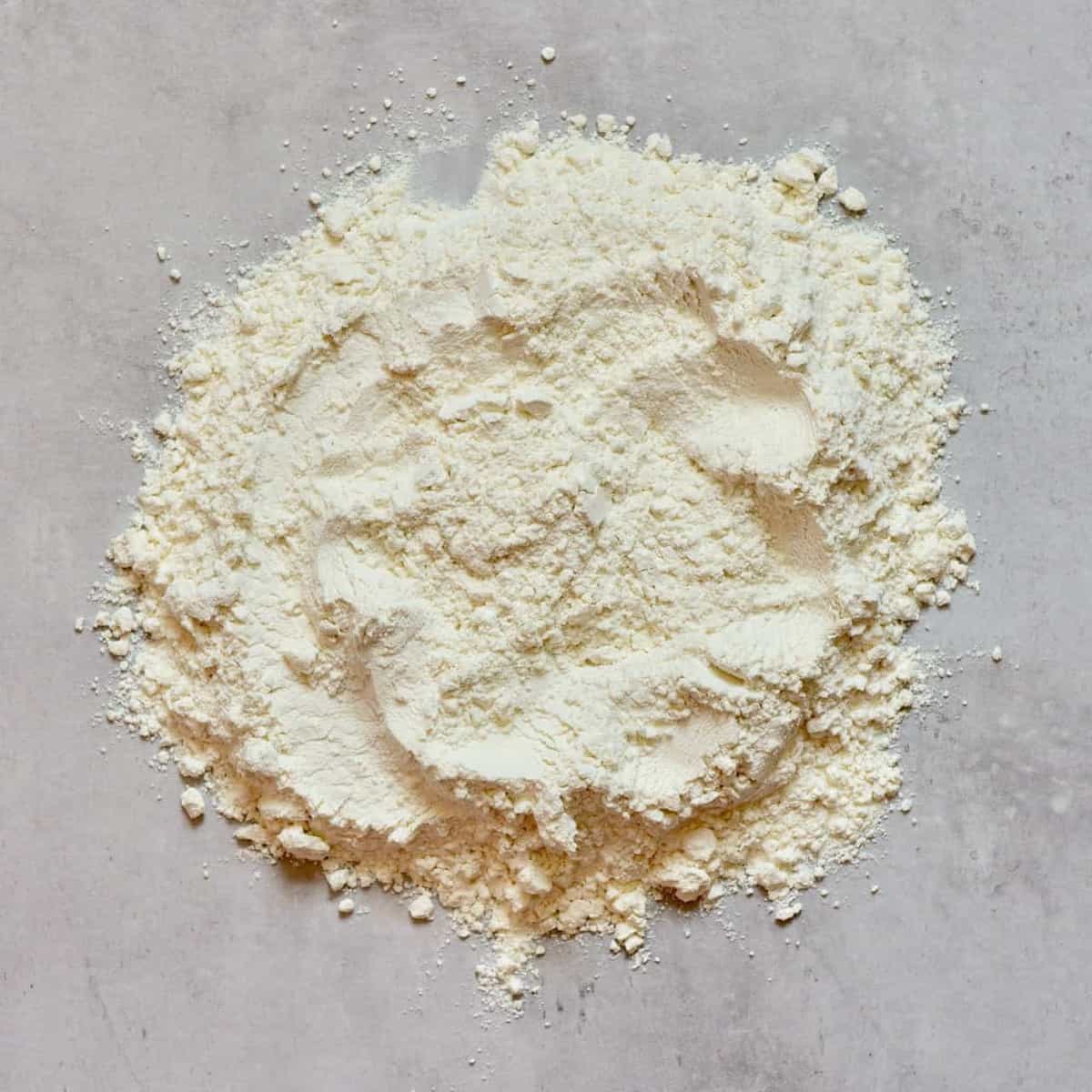 flour on a work surface