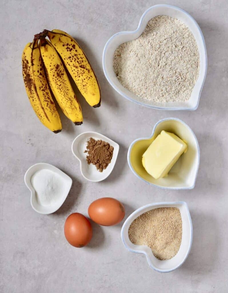 Banana bread ingredients 