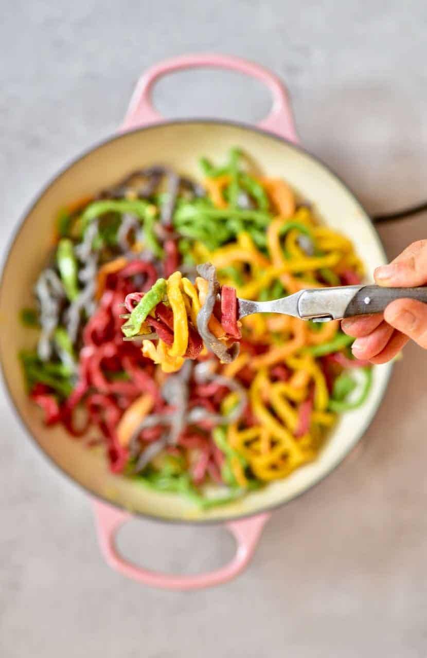 All-Natural Homemade Rainbow Pasta
