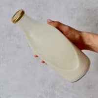 how-to DIY homemade coconut milk. dairy-free, 15 minute, two-ingredient