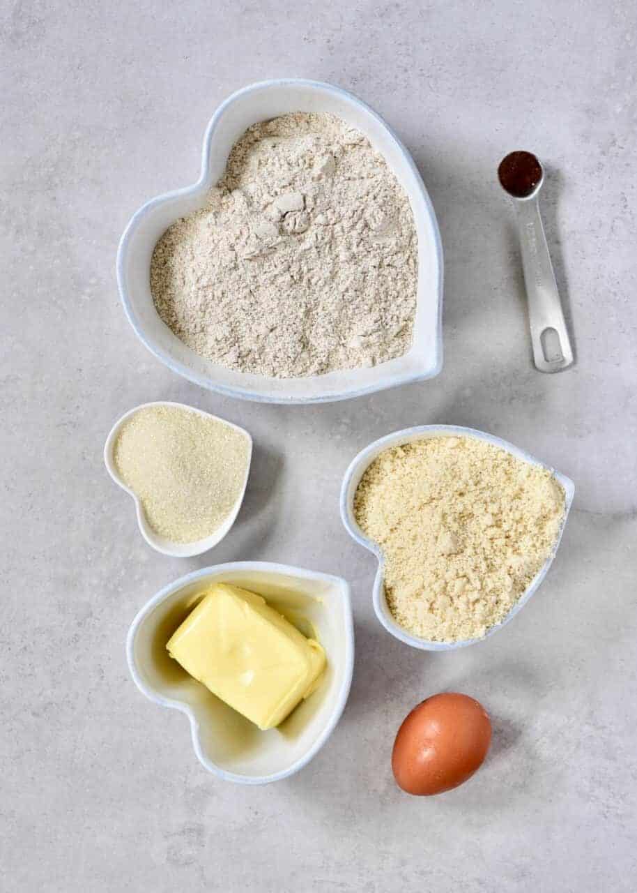 ingredients for a fluffy biscuit base