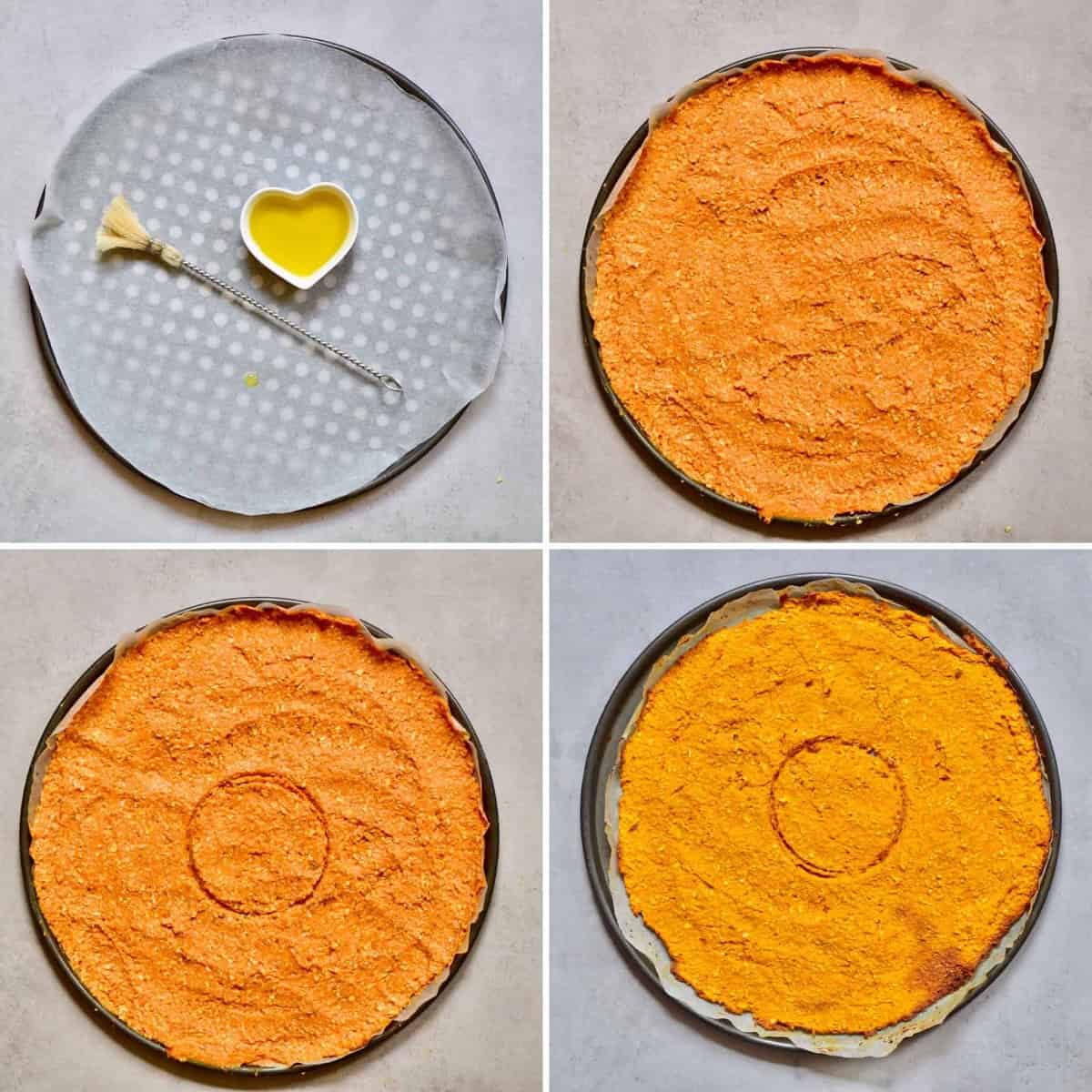 steps for making healthy sweet potato pizza