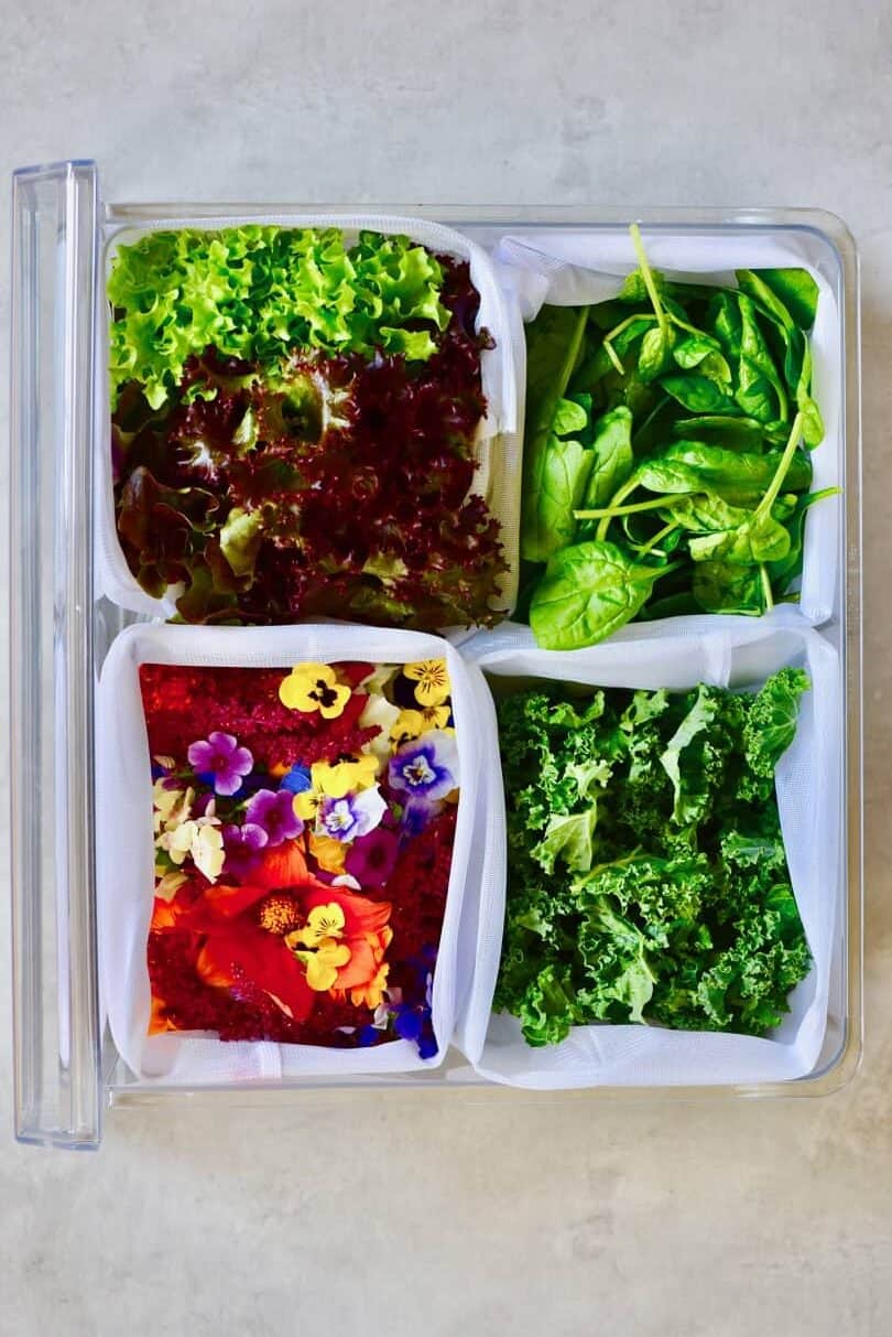 food storage hacks. how to store leafy greens to make the most of their shelf life. How to organise fridge