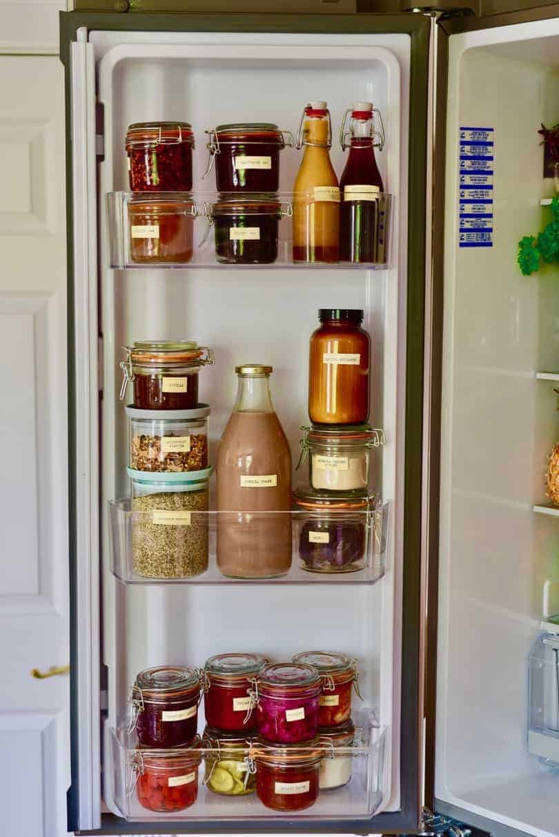 how to organise your fridge to reduce waste. what to keep in the fridge door.