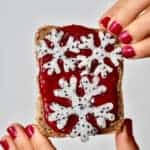 festive toast with homemade cranberry sauce