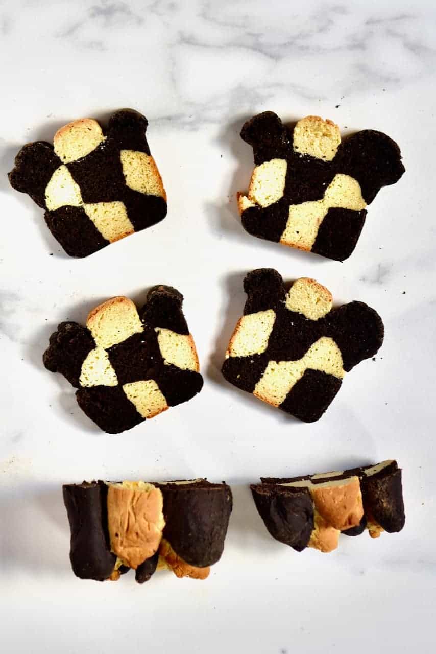 geometric checkered vegan brioche bread