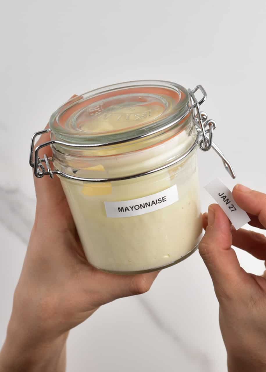 delicious simple homemade mayonnaise in a jar