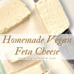 A Simple Tangy, Herby Vegan Feta Cheese Recipe. A wonderfully crumbly dairy-free cheese that's perfect for salads and topping all sorts of dishes. 