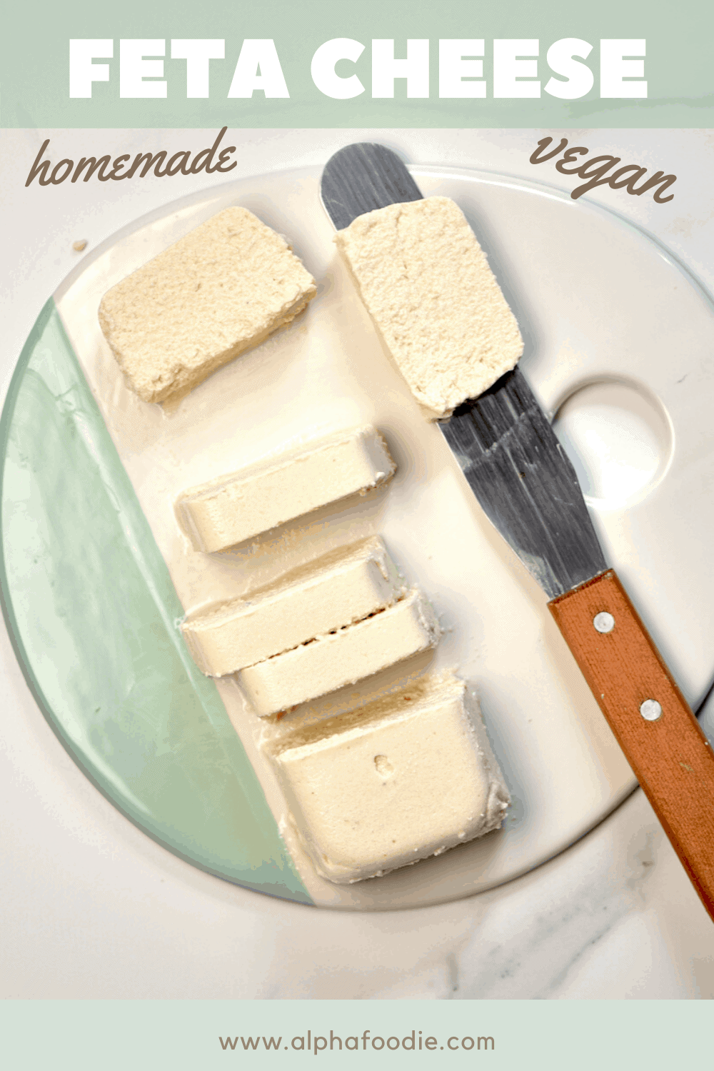 Simple Herby Vegan Feta Cheese Alphafoodie