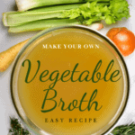 This homemade 1 pot vegetable stock utilises fresh vegetables and/or vegetable scraps to make a delicious homemade vegetable broth that is vegan, gluten-free, salt-free, dairy-free etc.