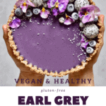 This healthy, refined sugar-free, no-bake vegan Earl Grey blueberry Tart with an almond/coconut base is a delicious addition to any afternoon tea or to impress guests this Summer!