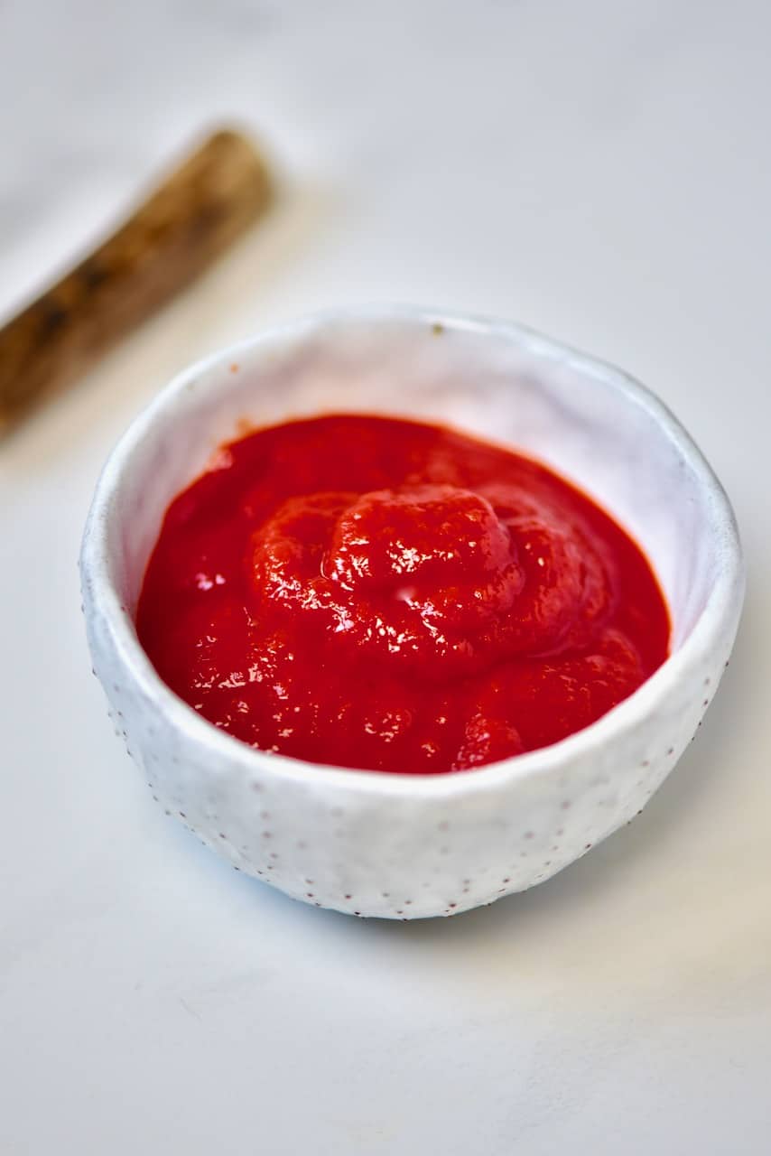 homemade ketchup in a bowl