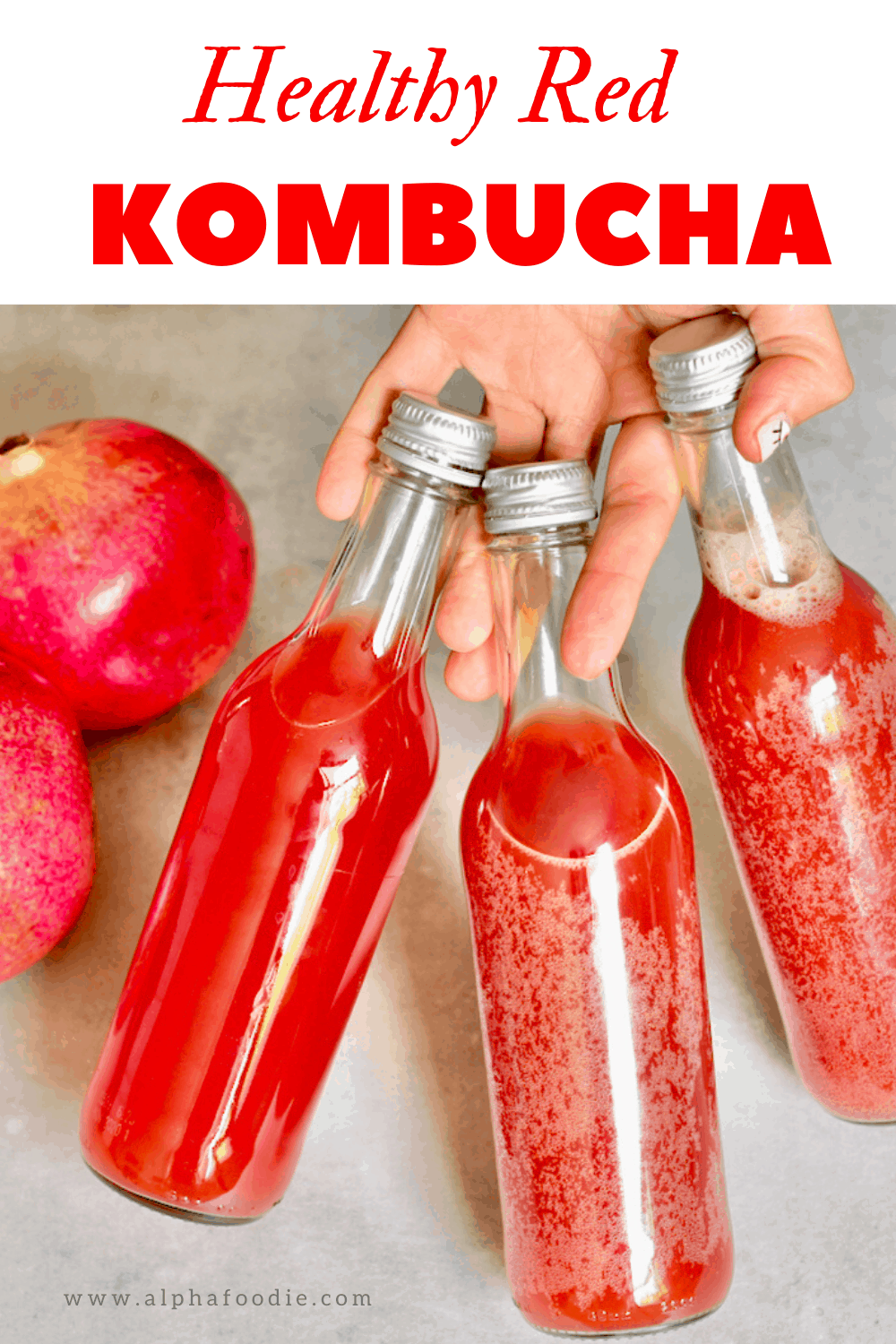 Homemade Kombucha DIY : Plain & Pomegranate kombucha Alphafoodie