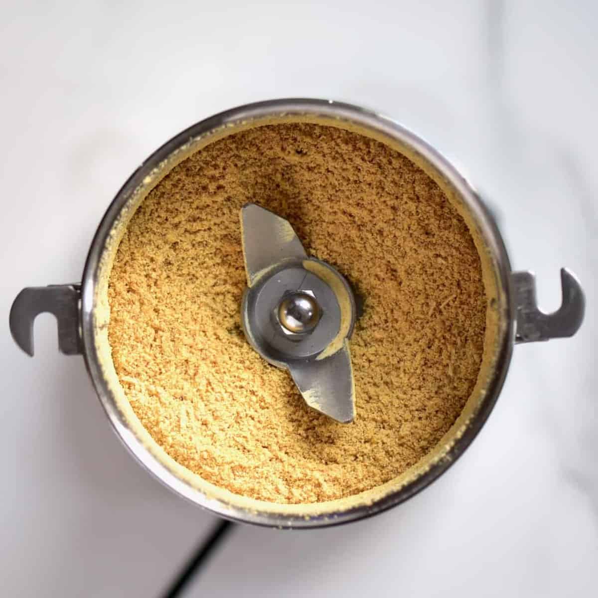 seed powder in spice grinder
