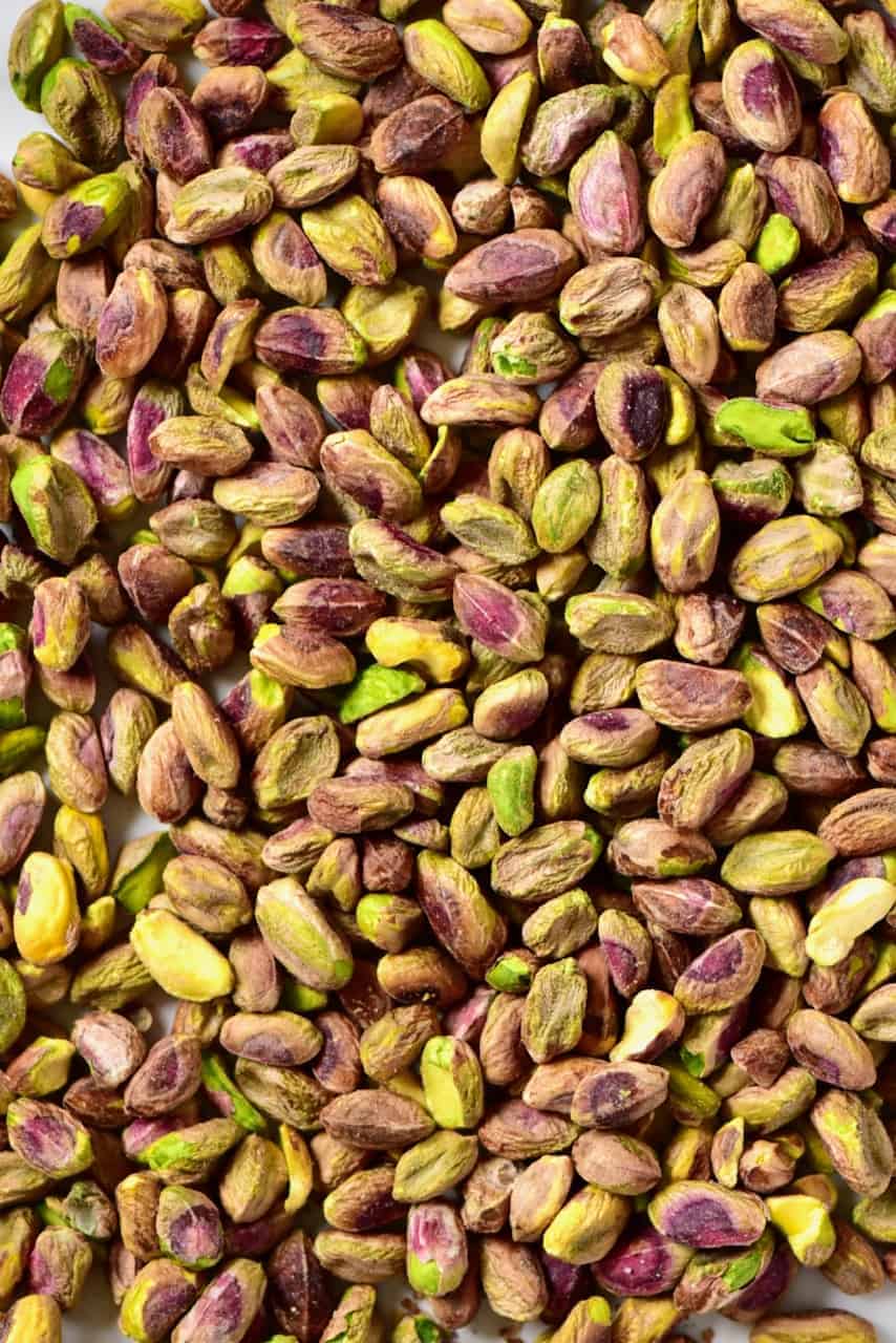close up of pistachio nuts