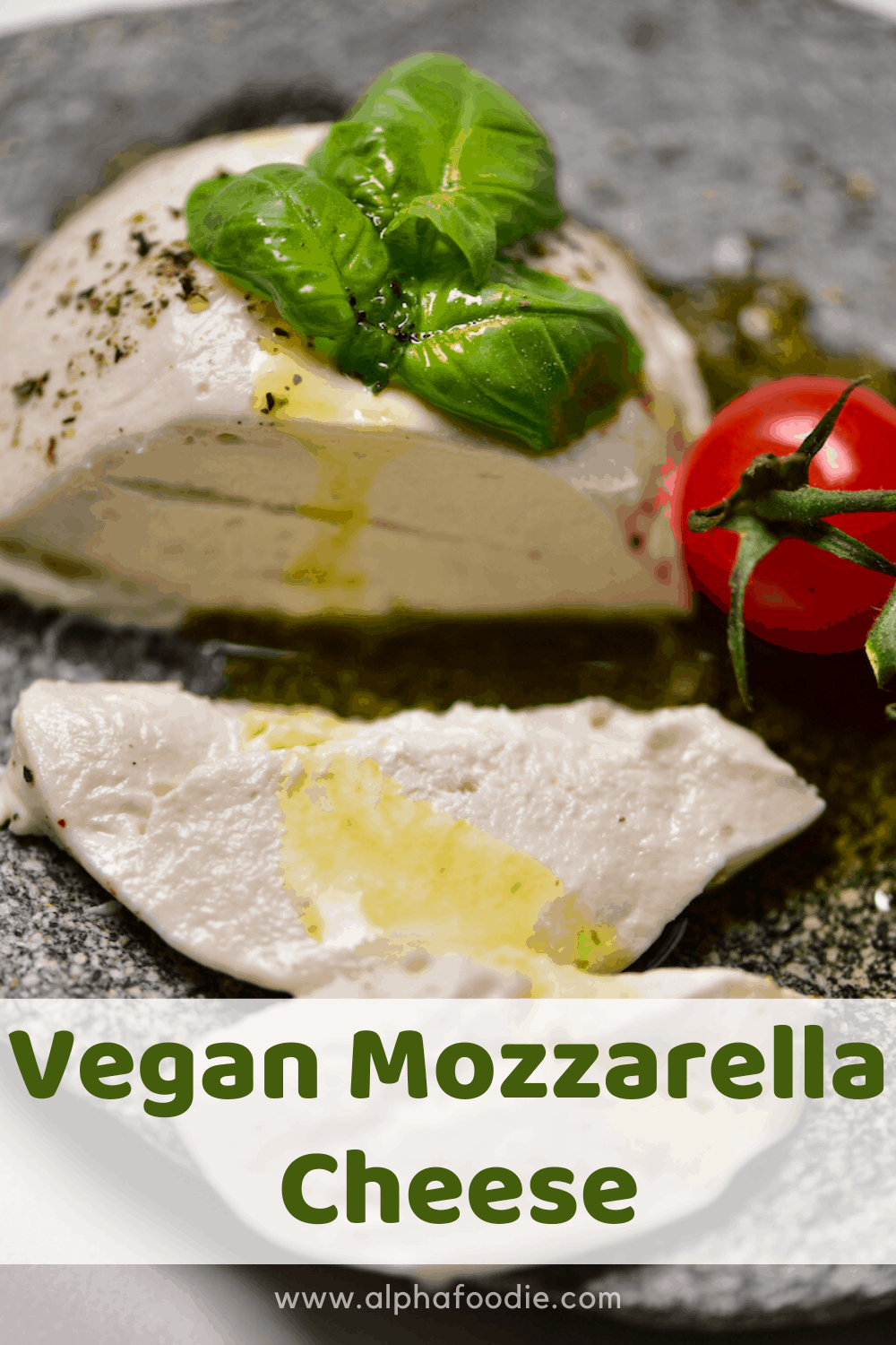 Easy Stretchy Vegan Mozzarella Cheese (gooey, melty!) - Alphafoodie
