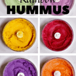 rainbow hummus six different ways