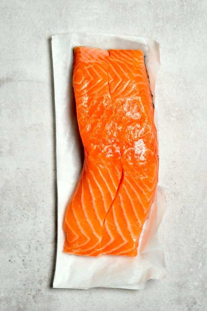 Responsibly sourced salmon fillets