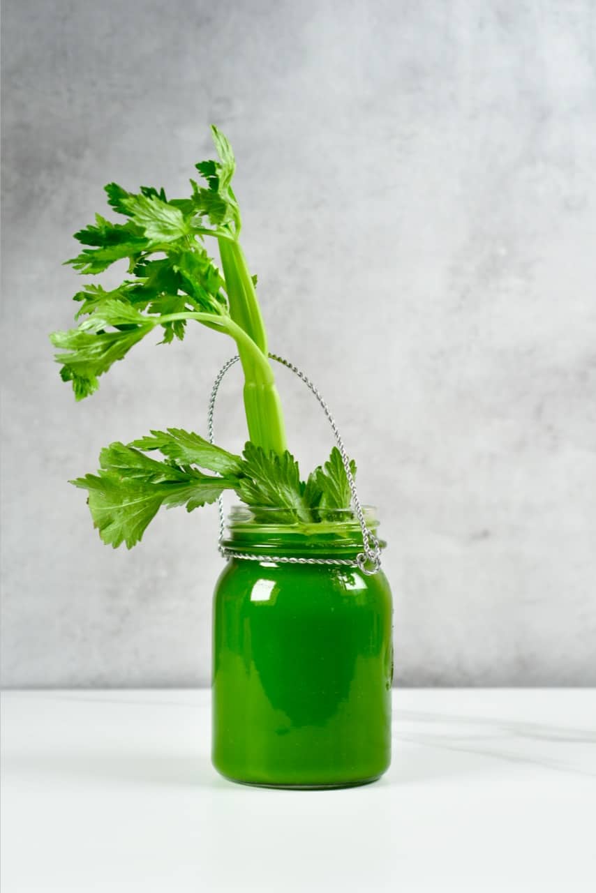 Celery Juice in a jar