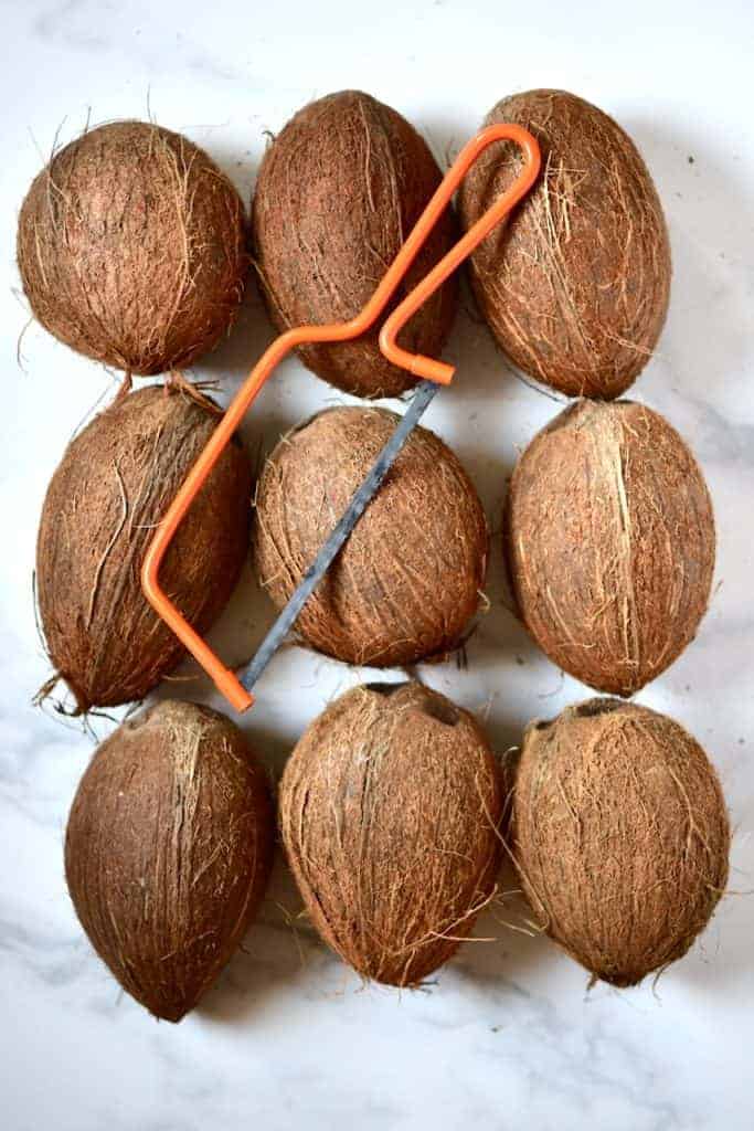 Coconuts and a saw