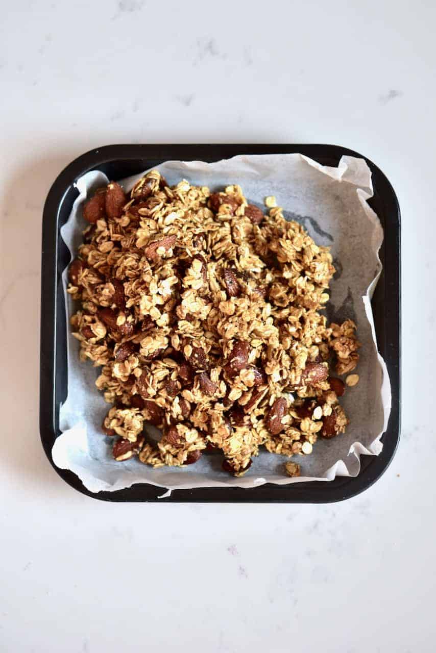 Homemade Chewy Almond Butter Granola Bars Alphafoodie