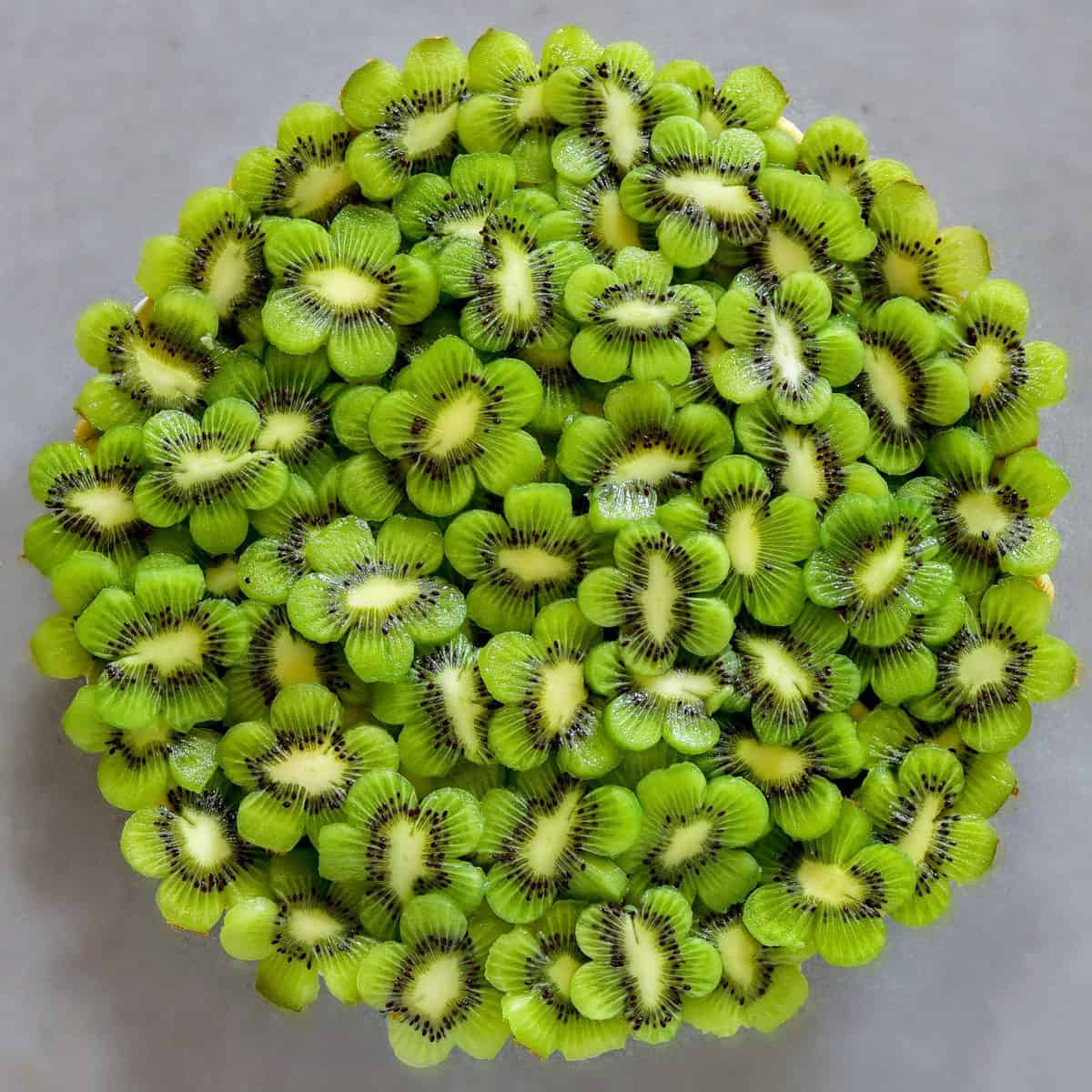 Kiwi cut as flowers