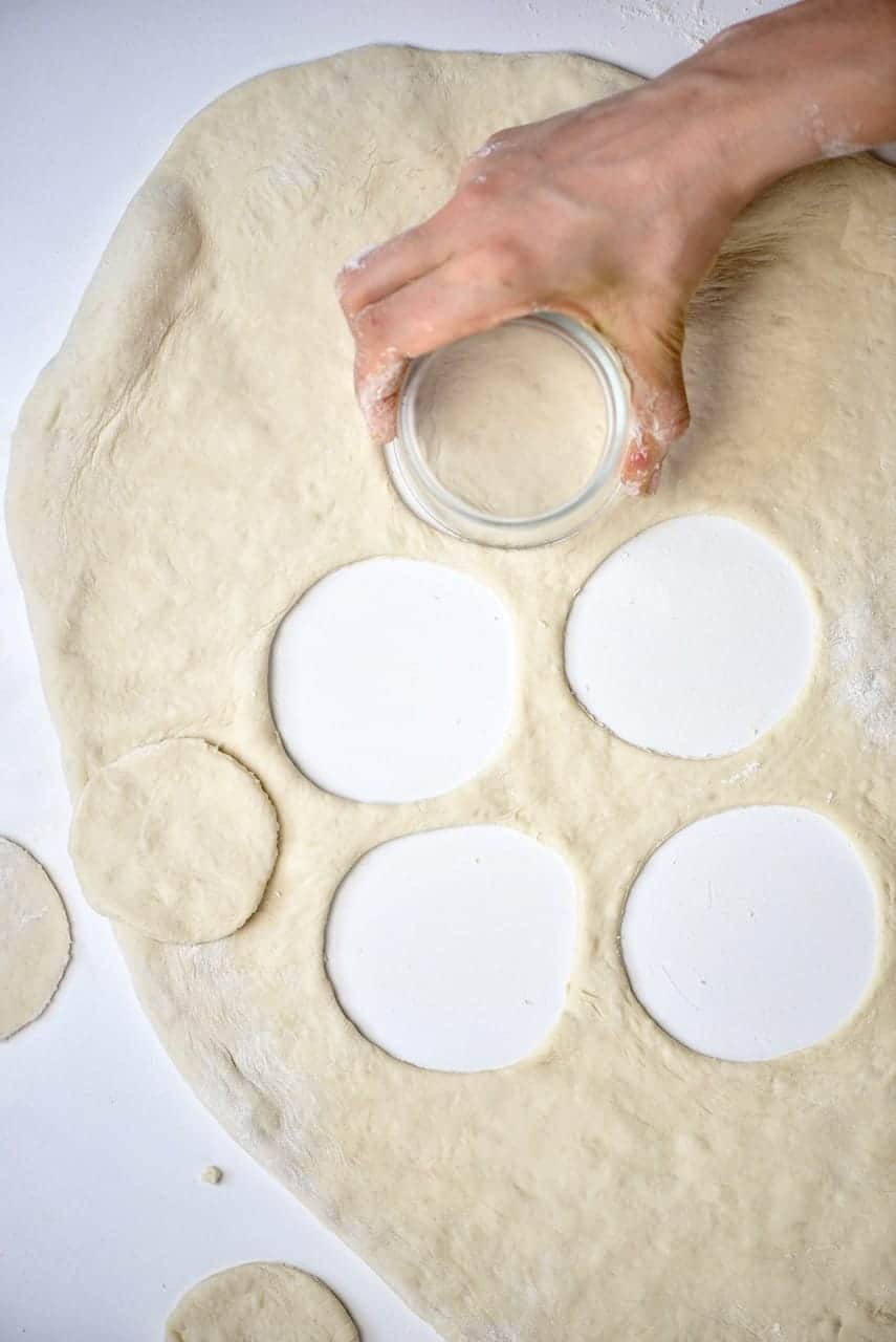 Cutting circles from dough