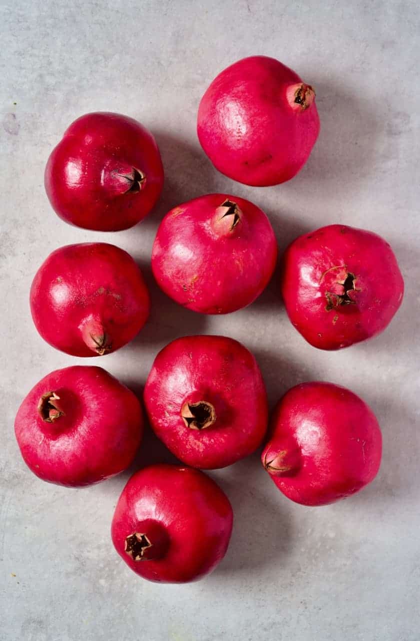 A bunch of pomegranates