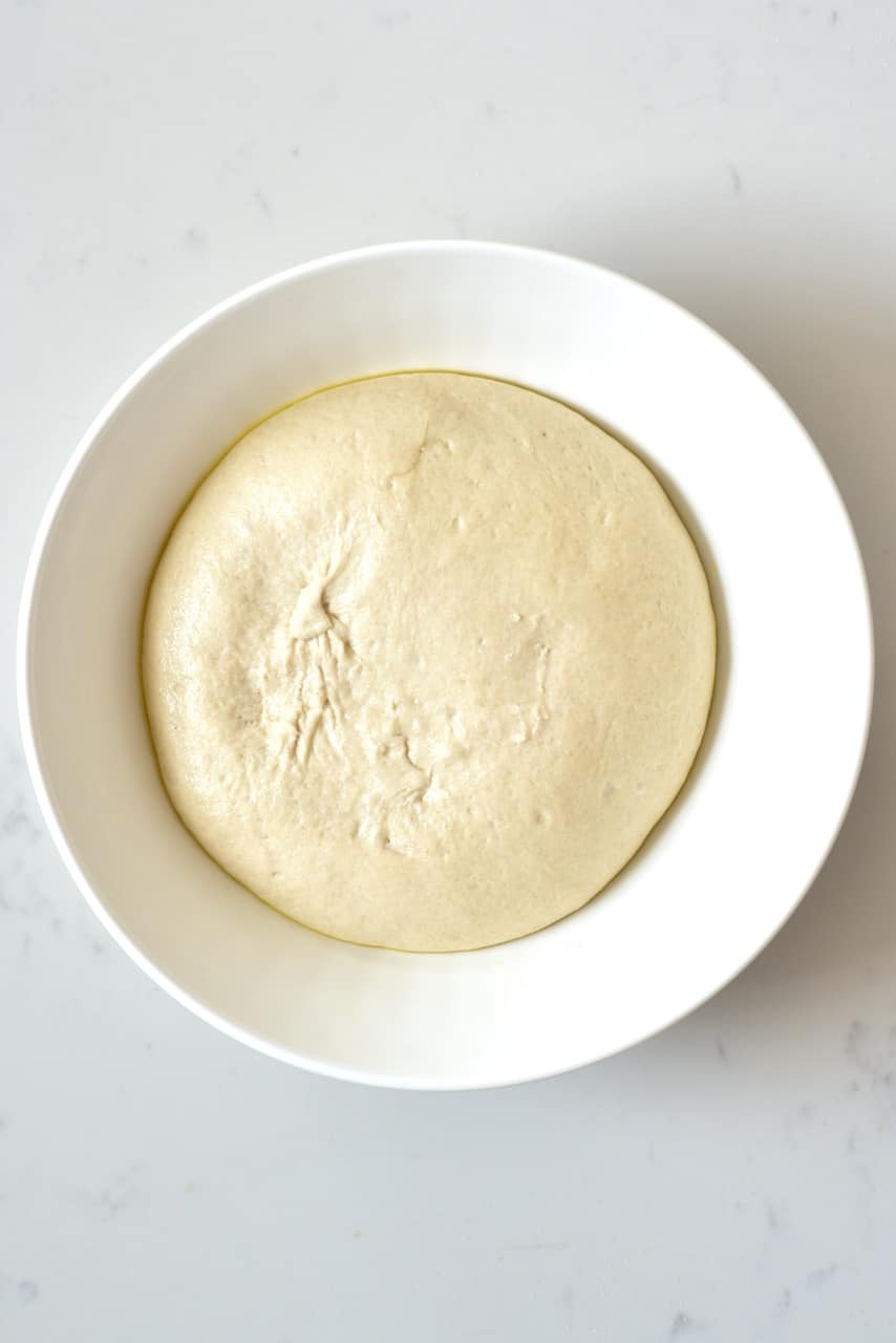 Risen dough for Neapolitan pizza