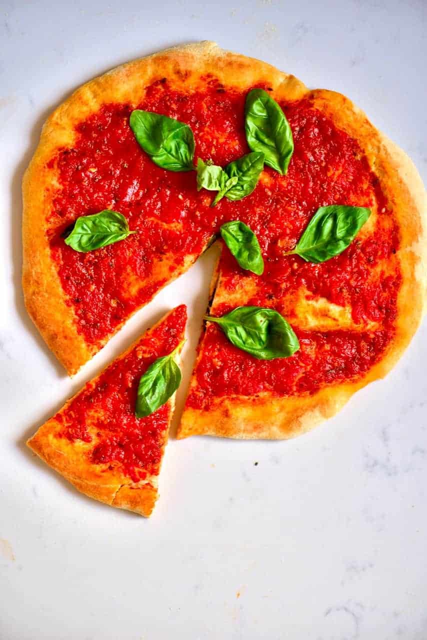 Tomato basil Neapolitan pizza